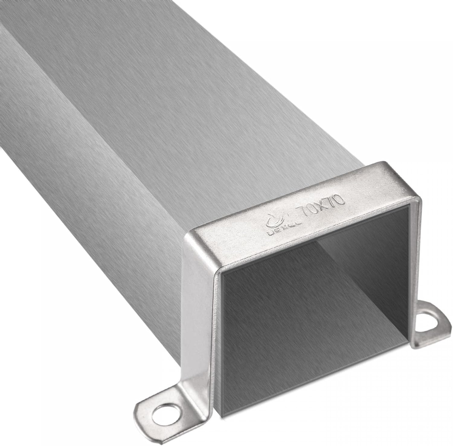 uxcell U Shaped Connector Bracket 68 x 72mm 304 Stainless Steel for Door Closed Bar Holder Strut Channel 2pcs