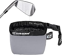 Vista 16 de Club Scrub Bolsa de limpieza para palos de golf y pelotas de golf, forro impermeable con tecnología de cara limpia, clip desmontable, lavable a