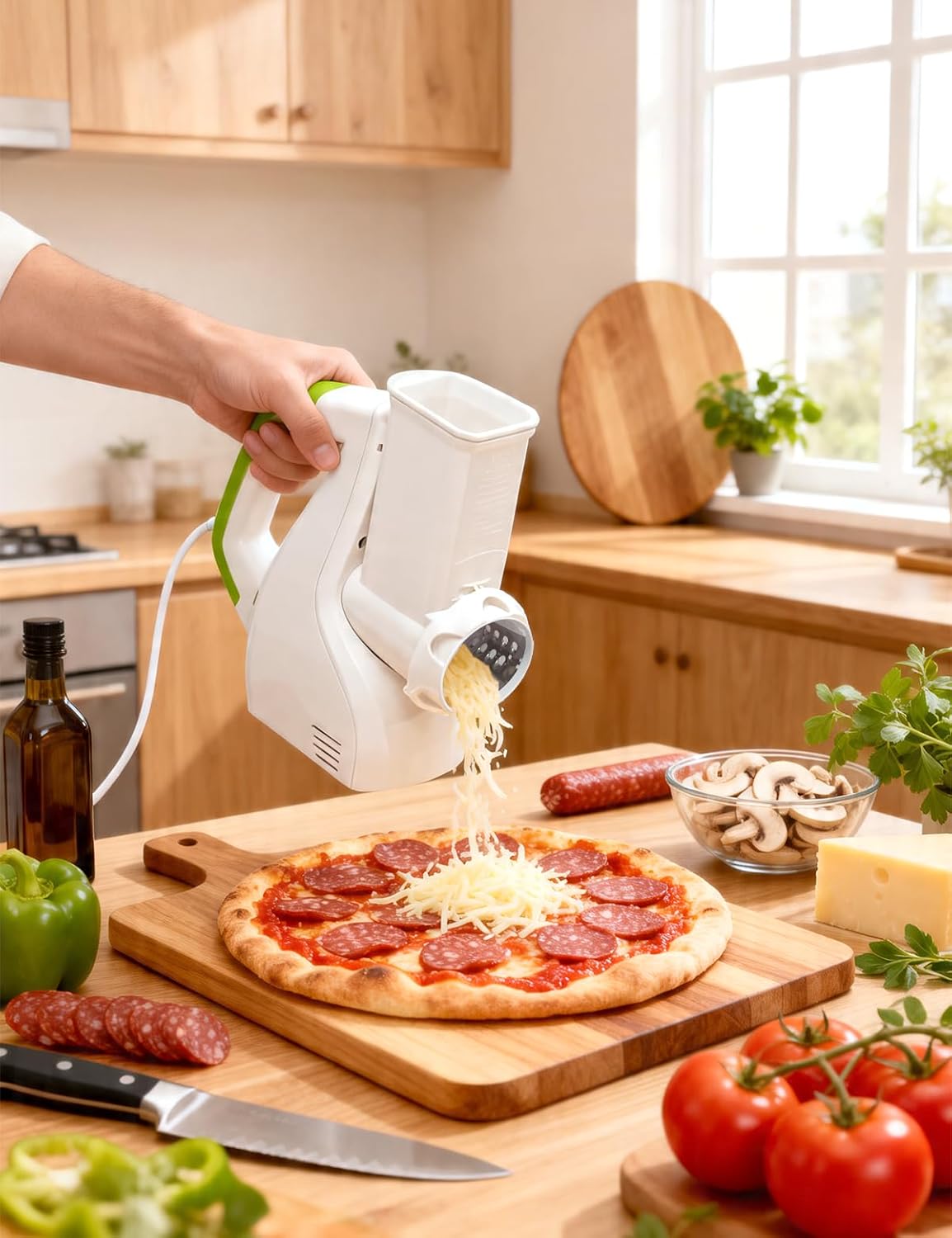 Shred Cone Replacement Compatible with Presto Salad Shooter 02910 & 02980, Cheese and Vegetable Shredder Attachment, Stainless Steel Drum with Durable Plastic Base for Pizza, Salads, Tacos
