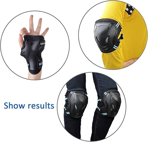Miniatura 3 de Besmall Kids Protective Gear SetRoller Skating Skateboard BMX Bike Cycling Sports Protective Gear Pads for Youth Boys GirlsAdjustable HelmetKnee
