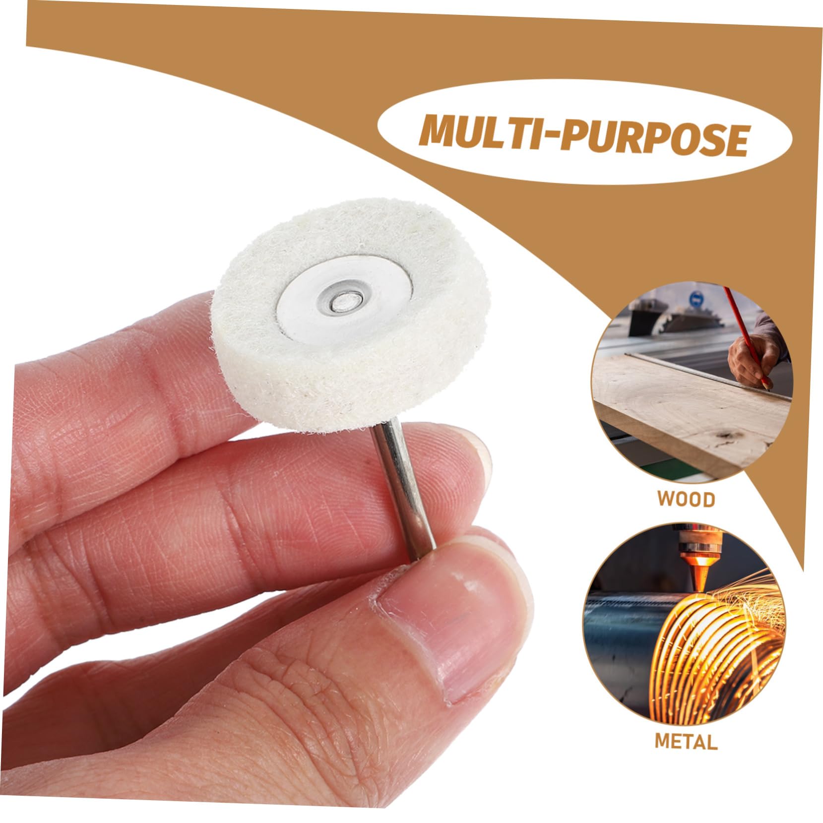 HEALEEP 10pcs T-Type Polishing Wheel Brush Buffing Kit for Jewelry Metal Plastic