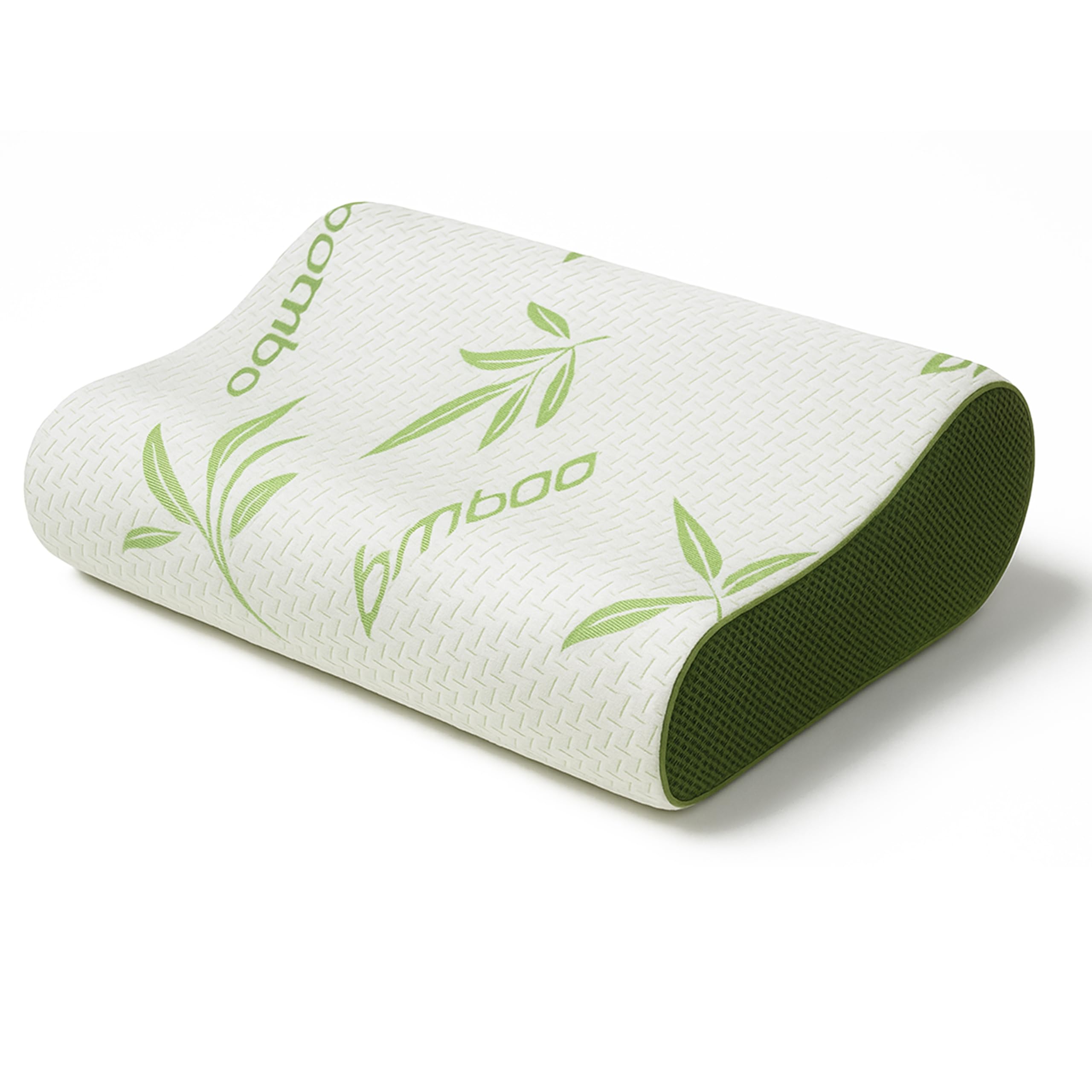 Rohi White Bamboo Memory Foam Pillow – Cervical Orthopedic Neck Support Pillows – Breathable & Hypoallergenic – Soft Supportive Bamboo Side Sleeper Pillow For Neck And Shoulder Pain Small (50Cm X 30Cm)