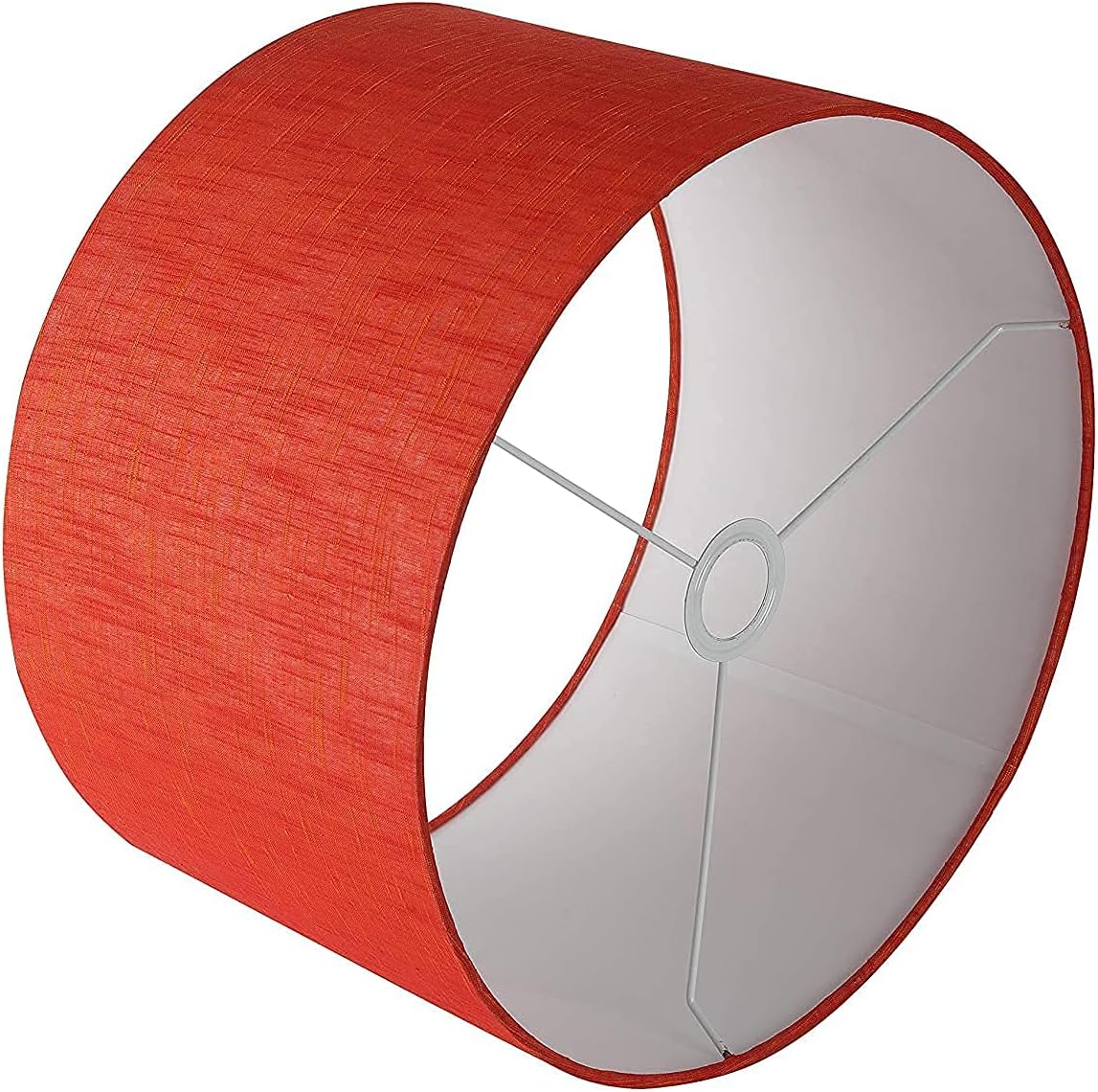 D.V DARKROOM VALLY Jute Lamp Shade For Tripod Lamp 12X12x8 Size Suitable For Home Floor Lamps Red Color