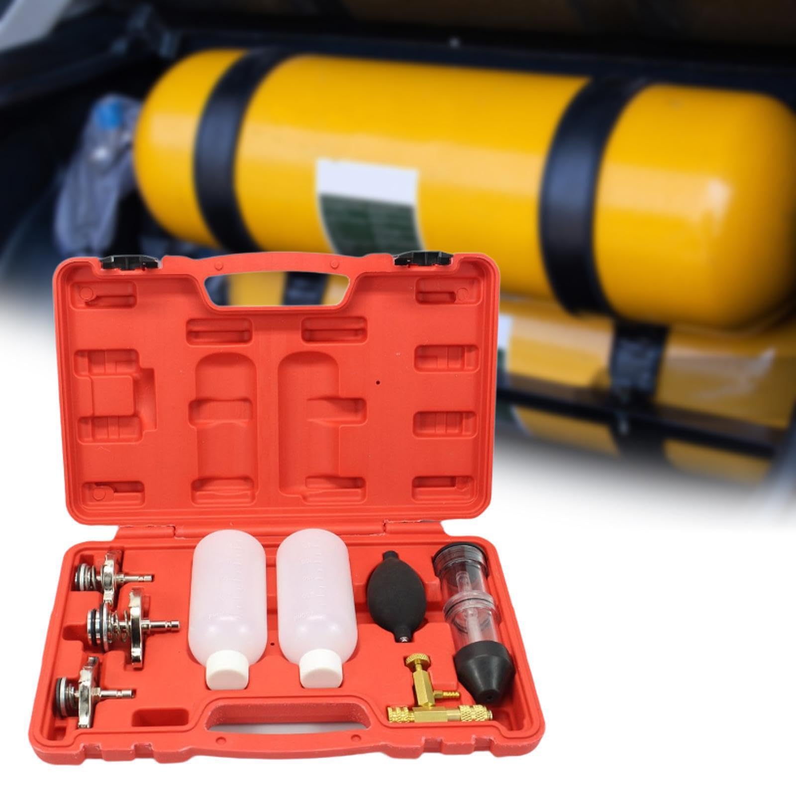 Probador de Juntas de Culata Profesional con Prueba Fugas combustión para Tractores y excavadoras. Equipo portátil detección Fugas fácil Usar. Probador presión y vacío con 3