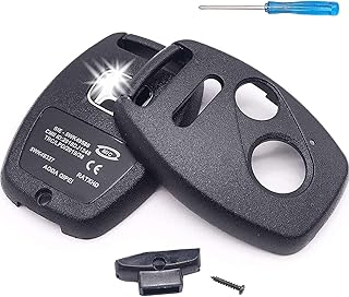 Replacement Compatible with Honda (NO Cutting) Key Fob Shell case Cover phob fits 2005-2017 Civic CR-V CR-Z Fit Pilot Odyssey Insight Accord Crosstour - (3 Buttons)