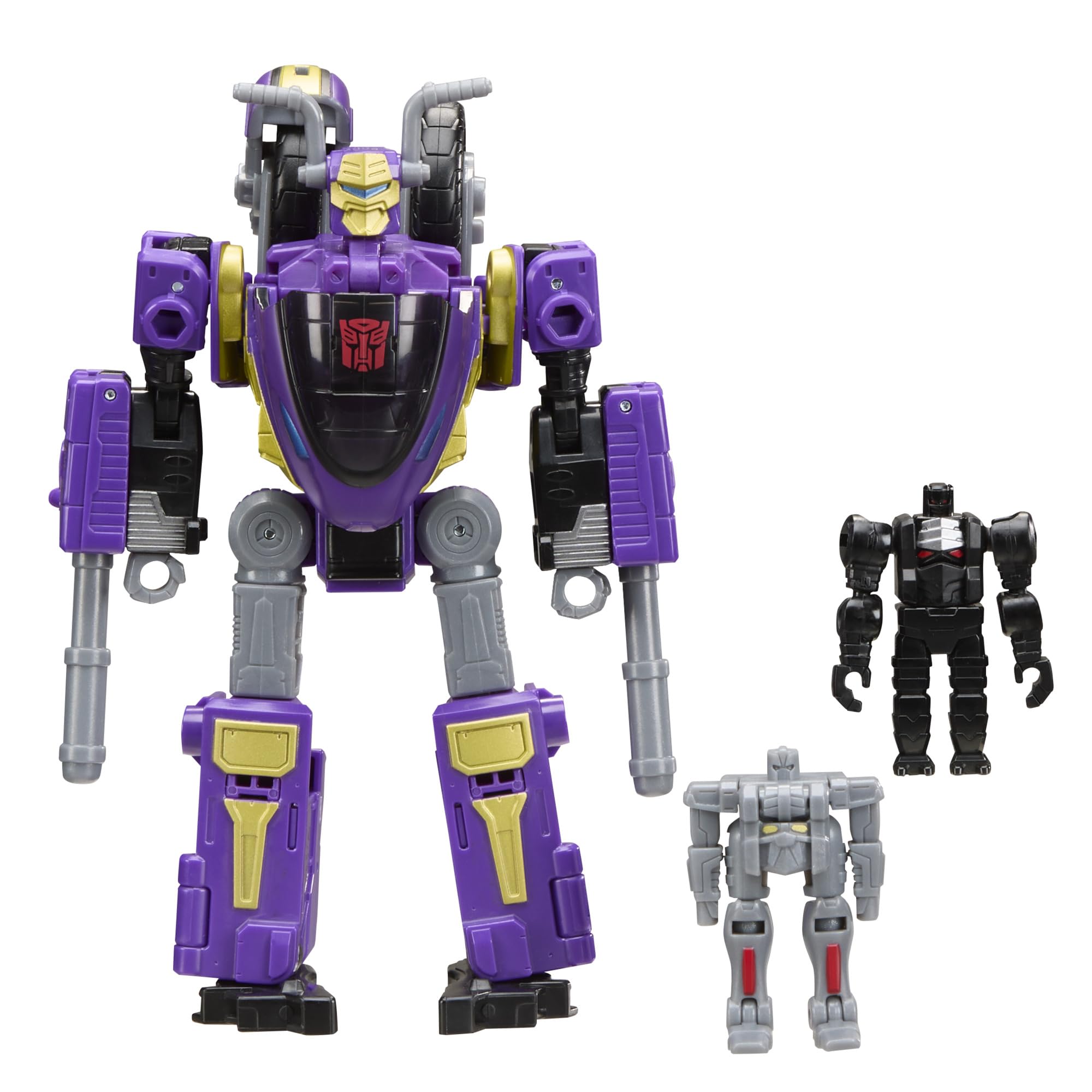 Sideways z kolekcji Transformers: Age of the Primes, 14,5-centymetrowa przekształcająca się figurka klasy Voyager z 2 robotami Mini-Con, zabawkowe roboty dla dzieci w wieku od 8 lat