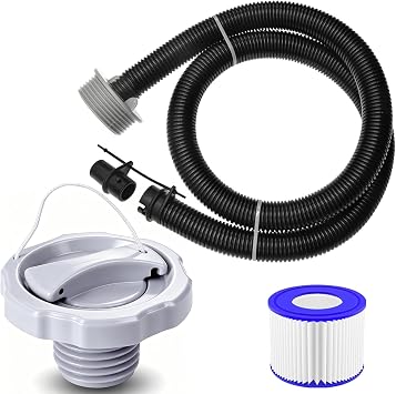 Inflatable Hot Tub Parts, Inflation Adapter O Ring P61514 + Connector Seal Gasket Kit, Universal Spa Pump Seal Replacement Parts for Coleman Bestway Lay-Z-Spa AirJet Spa