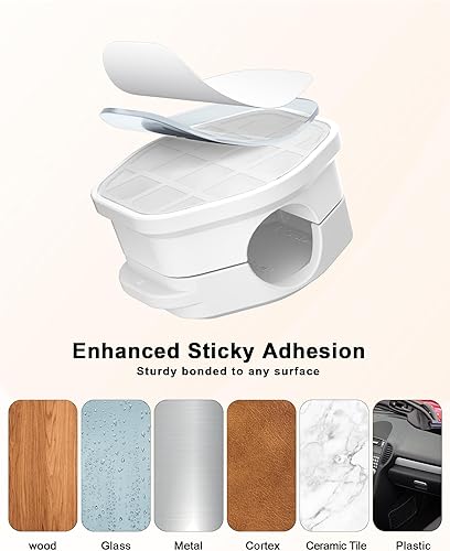 Miniatura 6 de Paquete de 8 soportes para cables, clips magnéticos para cables, soporte para cables para mesita de noche, organizador de cables para escritorio,