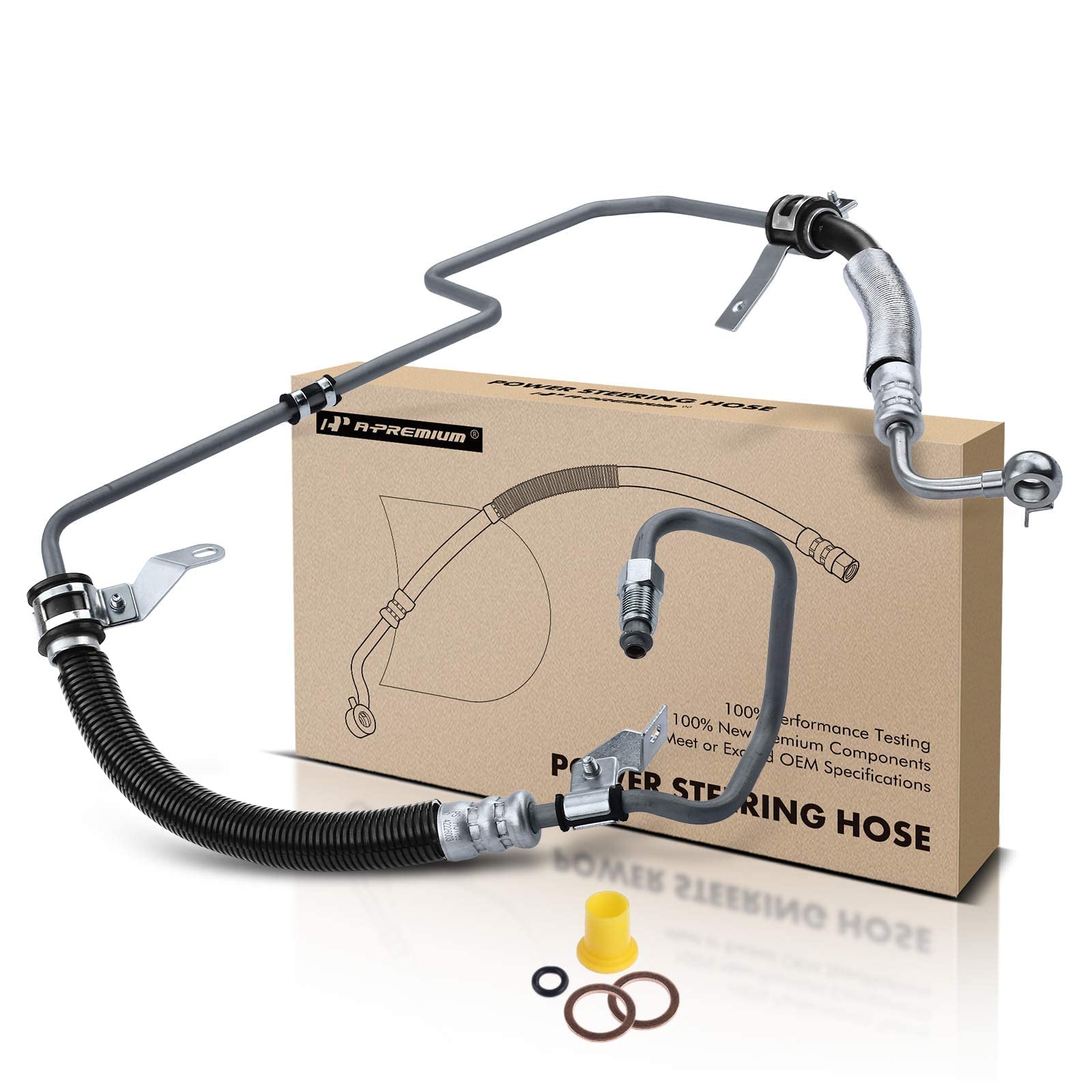 A-Premium Power Steering Pressure Hose Line Assembly Compatible with Toyota Highlander 2001 2002 2003, 3.0L Petrol, Pump To Rack/Gear