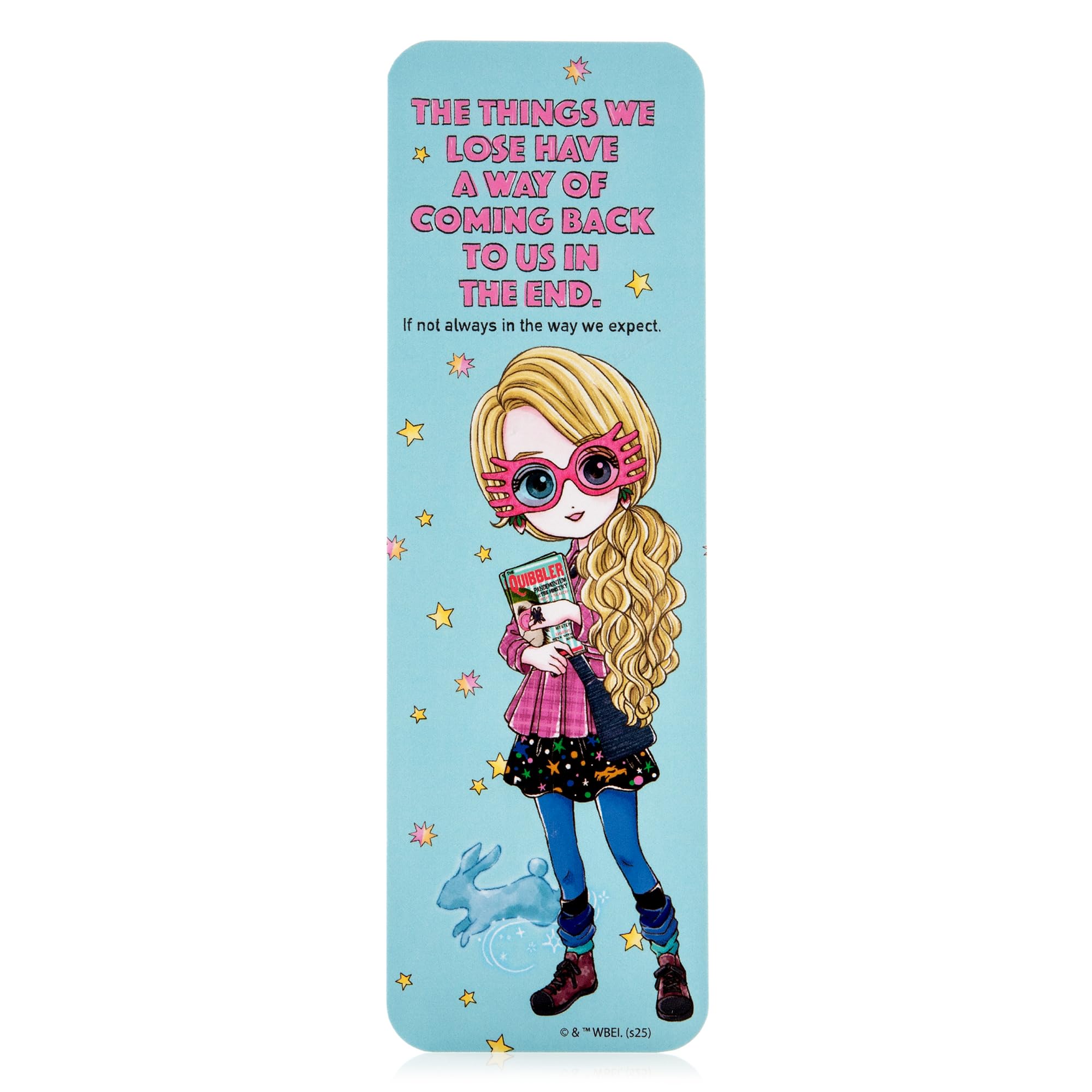 CON*QUEST Harry Potter The Quibbler Stationery - Juego de regalo de papelería duradero de 50 hojas de 6 x 9 pulgadas con hoja de calcomanías vibrantes, paquete de notas adhesivas y marcador Luna