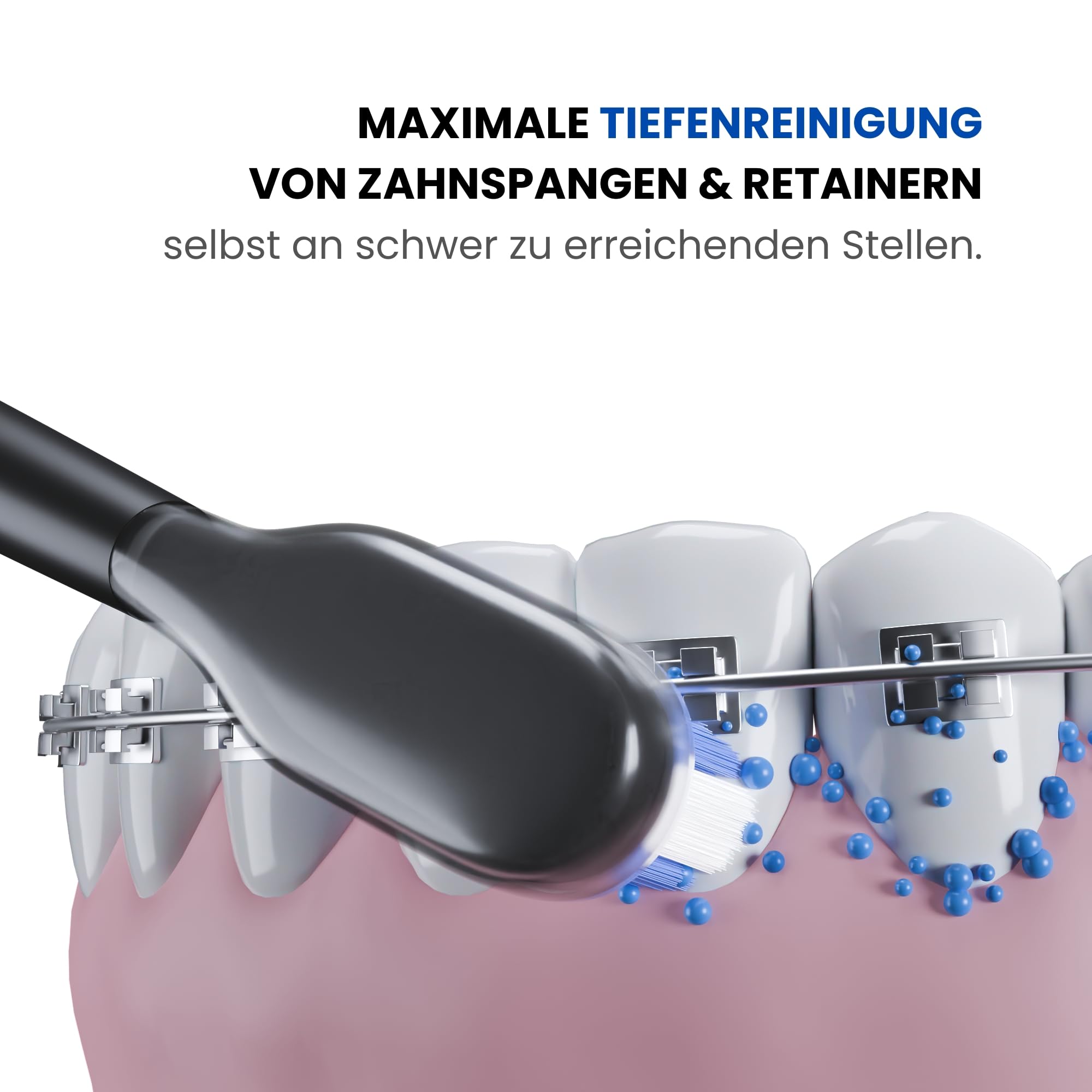 Osonic spazzolino oscillante sonico – Spazzolino elettrico per una pulizia efficace dei denti, tecnologia di pulizia dei bassi, 5 modalità, 60 giorni di durata della batteria, timer
