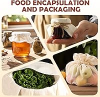 Vista 7 de 12 paños de queso reutilizables para colar de 20 x 20 pulgadas, paños de queso de grado 100 con bordes con dobladillo, 100% algodón sin blanquear