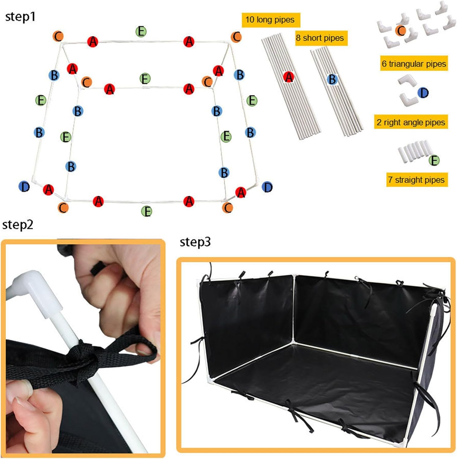 High Walls Dog Pee Pad Holder, Dog Litter Box with High Walls, Indoor Dogs Potty Tray, for Small & Medium Dogs, Not Spill Pee Pad Holder Tray, PeePad HolderTray for Puppy Work with Most Training Pads