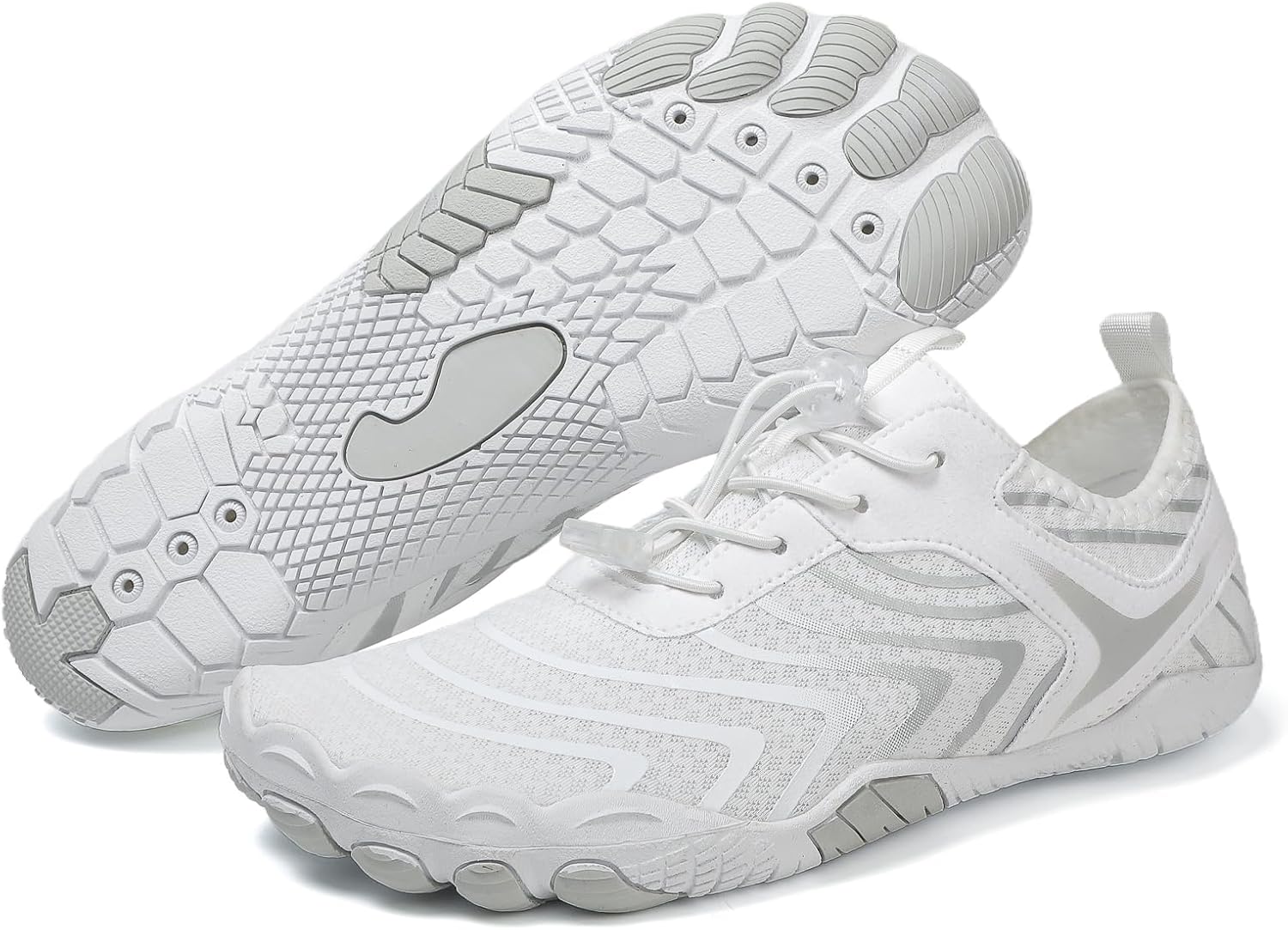 Hike Barefoot Water Shoes for Women Men, Barefoot Shoes with Wide Toe Box, Non-Slip & Quick Dry Breathable Aqua Socks for Beach Pool Aqua Swim Surf Hiking Walking Shoes
