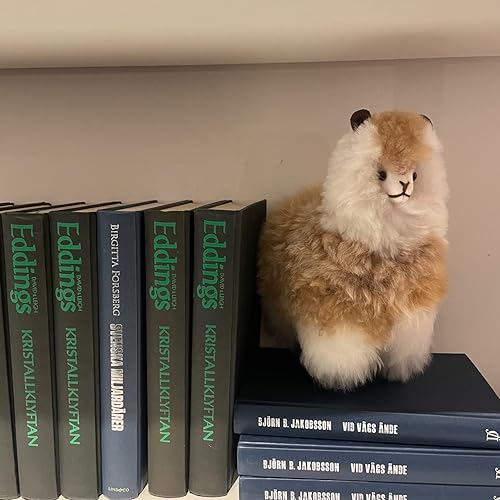 Miniatura 4 de Animal de peluche de llama - Juguete de alpaca súper suave y esponjoso (9 pulgadas, mezcla beige) - Animales de peluche y peluches hechos a mano -