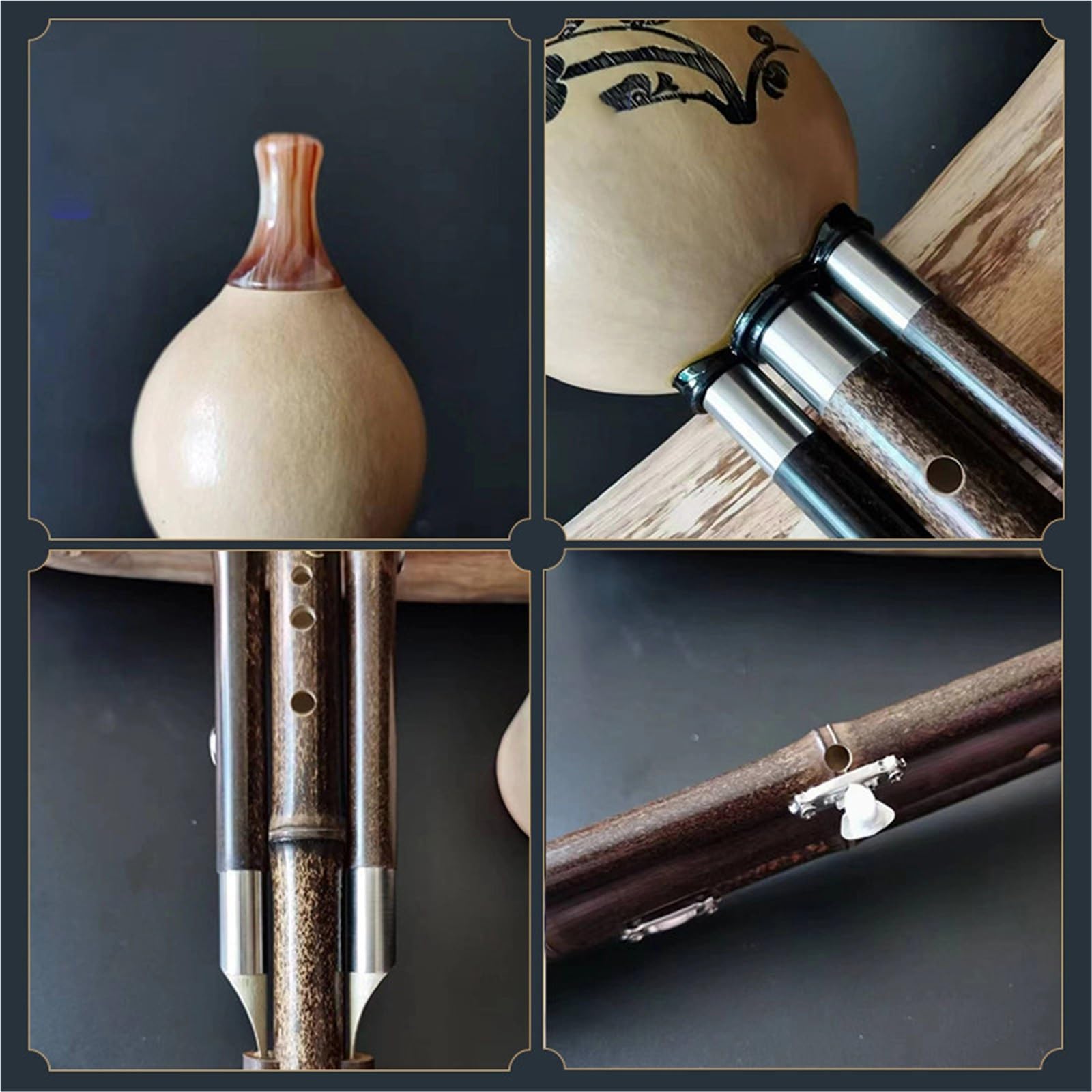 C/D/Bb 7 Trous Hulusi (un Type De Flûte Chinoise) Adapté À L'enseignement (musique Traditionnelle Hulusi Professionnel(D)
