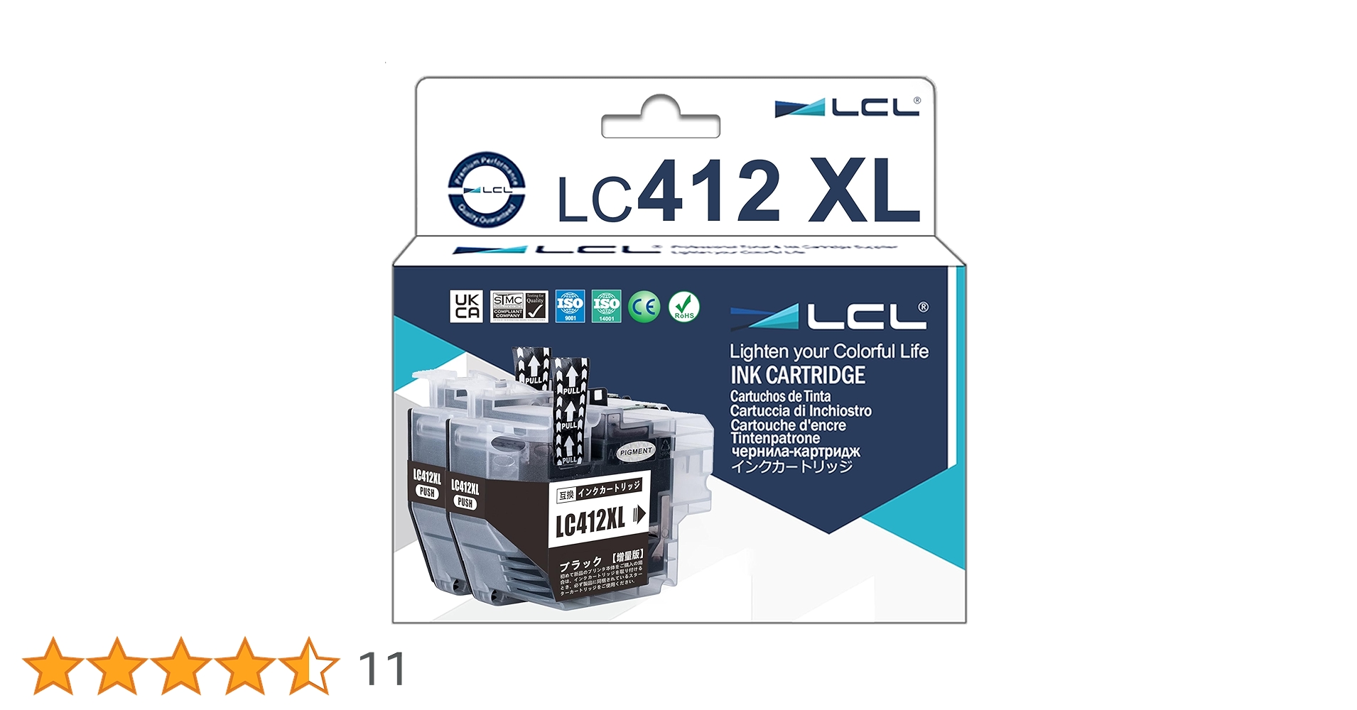 Amazon.co.jp: LCL Brother用 ブラザー用 LC412 LC412XL LC412BK