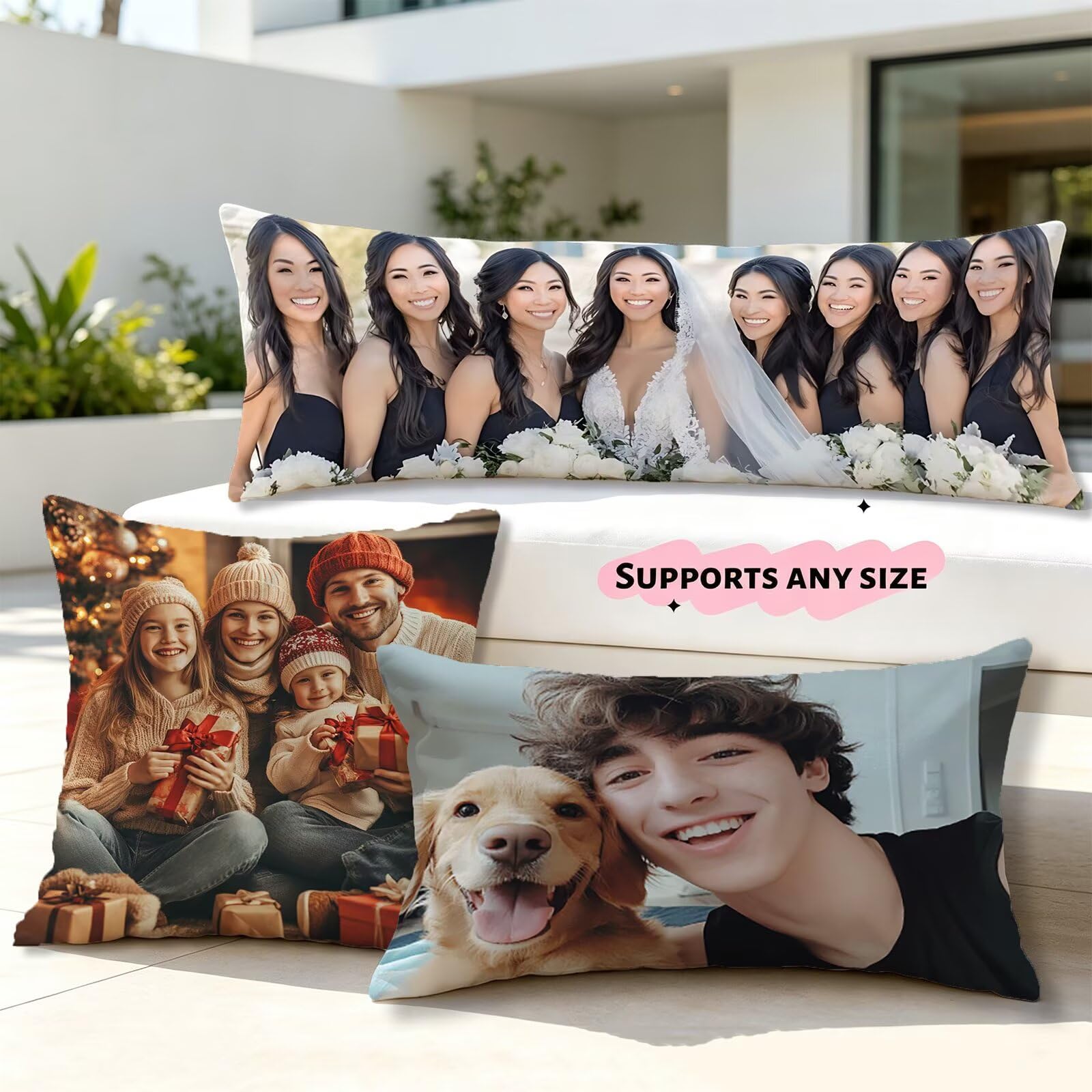 Coussin Personnalisé Photo, Coussin Canape, Taie Oreiller 60x180, Cod85