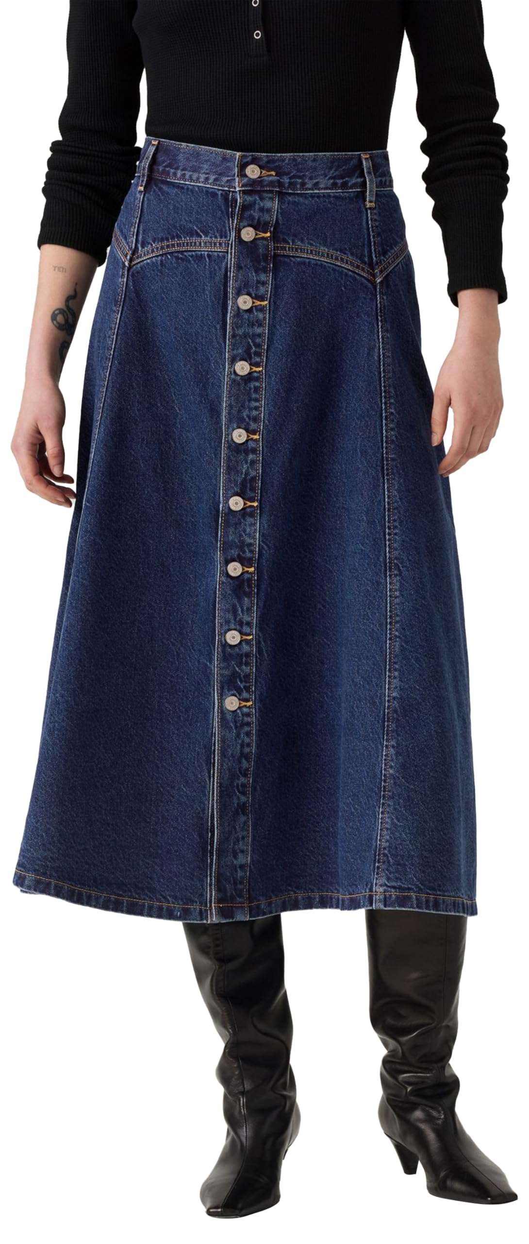 Yoked Western Skirt Slightly Circular