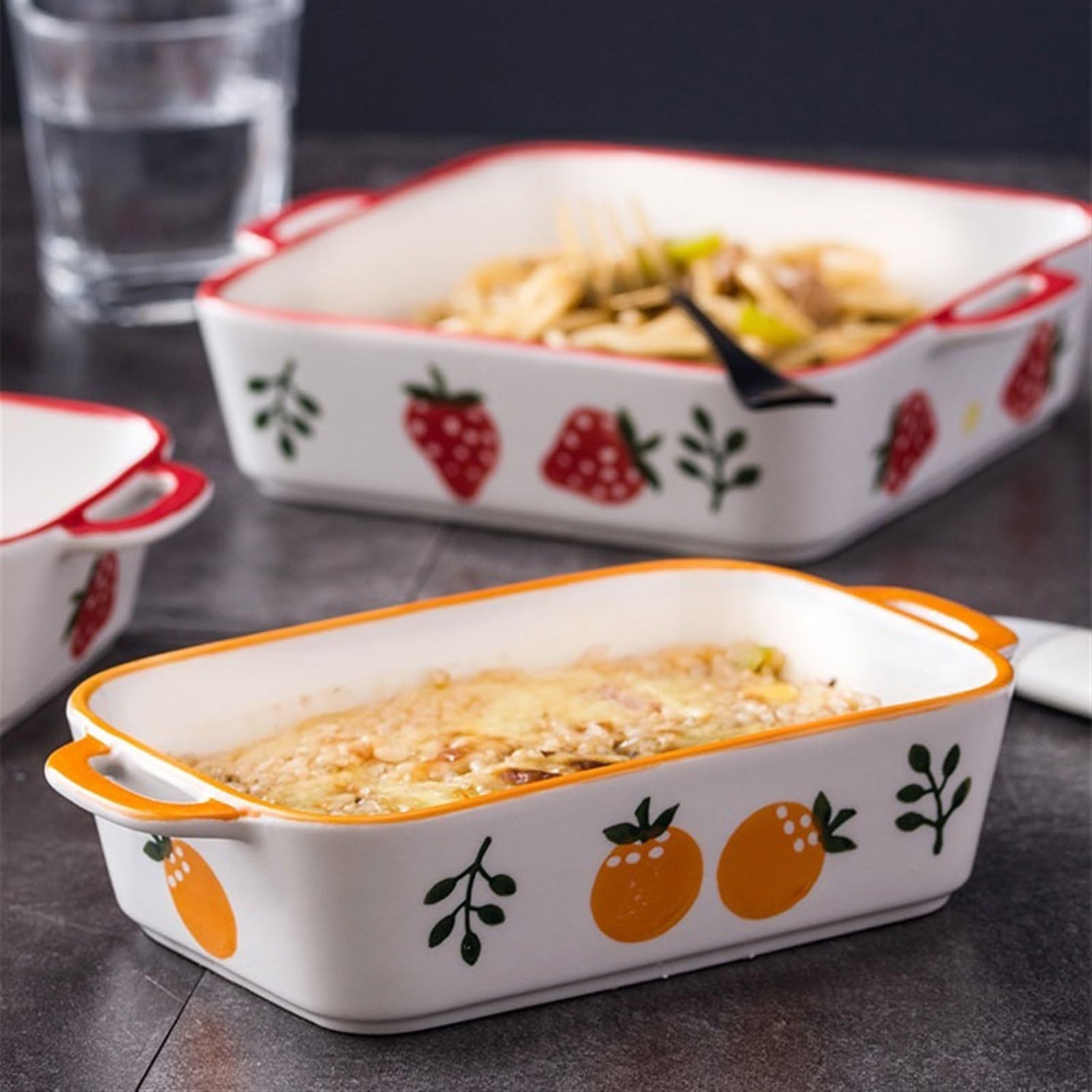 Accueil Plat de cuisson en céramique Four spécial Pain(Orange,800ml)