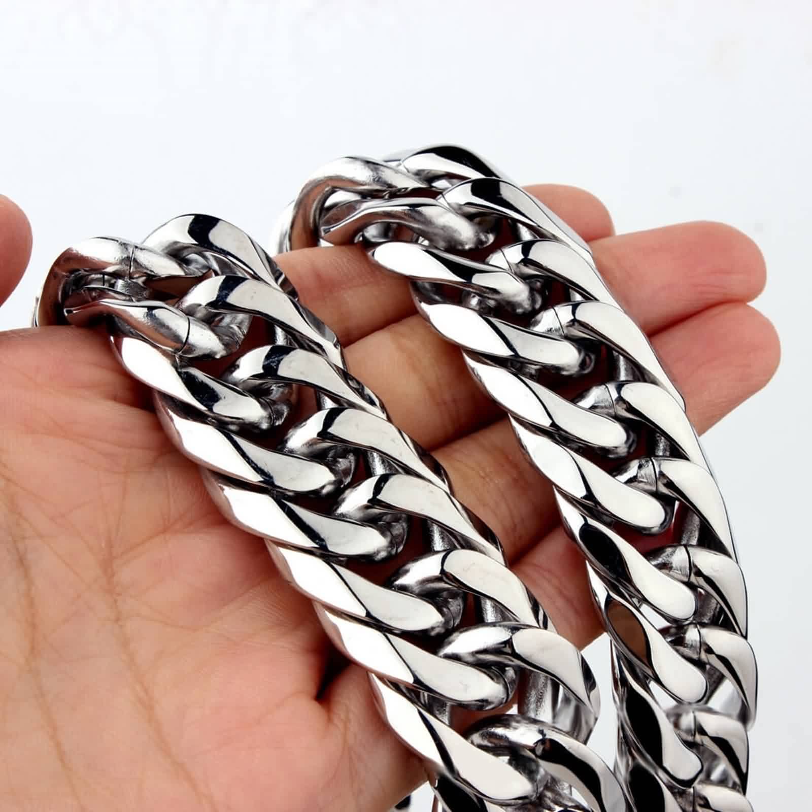 Collane Acciaio Uomo, Catena Gioielli Collana Necklace Curva Semplice Bigiotteria Regalo per Fidanzato Donna