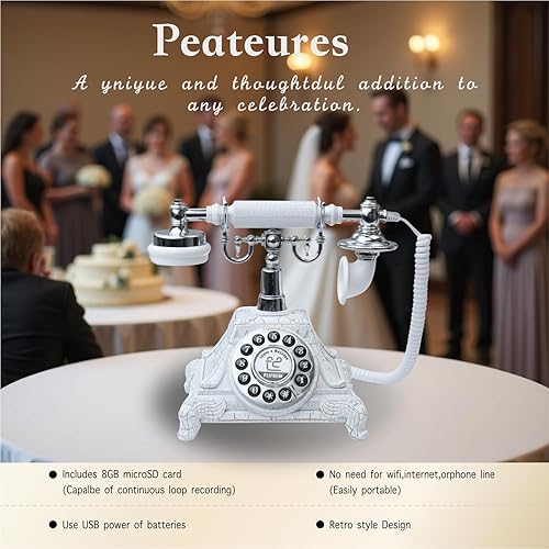 Miniatura 4 de Libro de invitados de audio, teléfono de boda, teléfono de audio, estilo vintage, mensaje de audio para graduación, fiesta de jubilación,