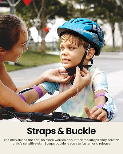 Miniatura 4 de OutdoorMaster Casco de bicicleta para niños pequeños de 5 años en adelante, protección contra impactos y absorción de golpes, ventilado, ajuste de