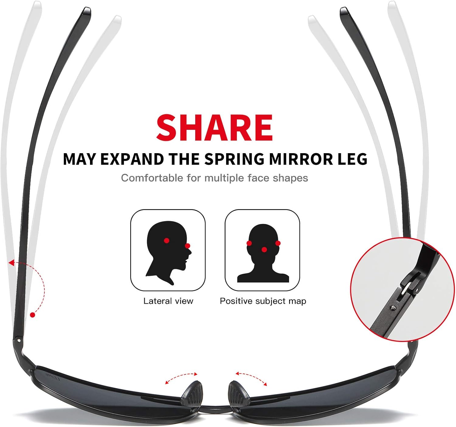 Mens Polarized Sunglasses for Men Driving Rectangular Sport Running Fishing Sun Glasses for Women UV400 Protection - Image 4