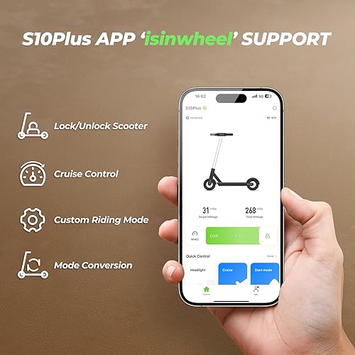 Miniatura 6 de Patinete eléctrico, motor de 350 W, rango máximo de 18 millas, velocidad máxima de 16 MPH, neumáticos de 8.5 pulgadas, scooter eléctrico plegable