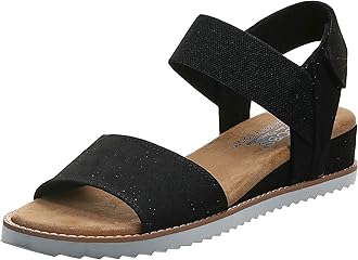 SkechersWomen's Desert Kiss-Stretch Quarter Strap Sandal Flat