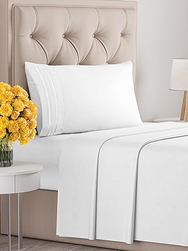 Vista 1580 de Juego de sábanas de 4 piezas tamaño king, extrasuaves, transpirables y refrescantes con esquinas profundas, sábanas de fácil ajuste y sin arrugas