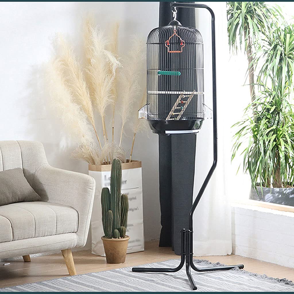 Gabbia Voliera Gabbia per Uccelli Appeso Pappagallo Gabbia per Uccelli Casa Home Budgerigar Live Bird Cage Dome Allevamento Gabbia Canarino Parrocchetto Amore Bird Bird Bird Cage (Color : Black)