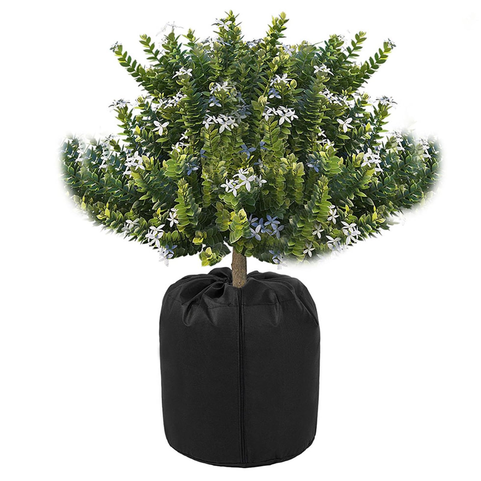 Funda de protección para plantas de invierno, funda para macetas al aire libre con cordón y cremallera, bolsa protectora para macetas