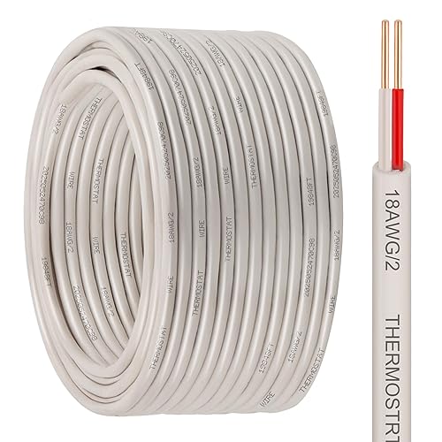 Miniatura 32 de Cable para termostato - 18/5 10 pies de cobre sólido, calibre 18, 5 conductores, cable de circuito de potencia para equipos de calefacción y aire