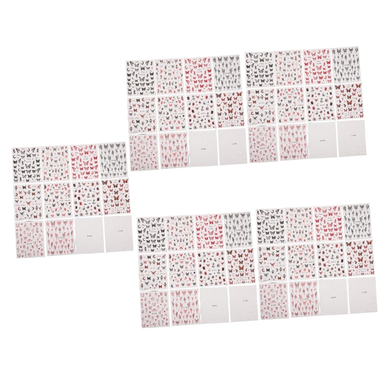 BESTYASH 5 Set Adesivo A Farfalla Scuro Giglio Carino Per Adesivi Uv Etichetta Guidato Arte Rapido Premere- Unghie Dei Piedi 12 Fogli*5