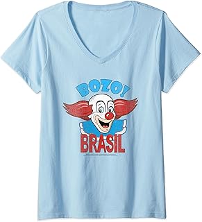 Womens Bozo o Palhaço - Brasil clássico - Bozo the Clown - Brazil V-Neck T-Shirt