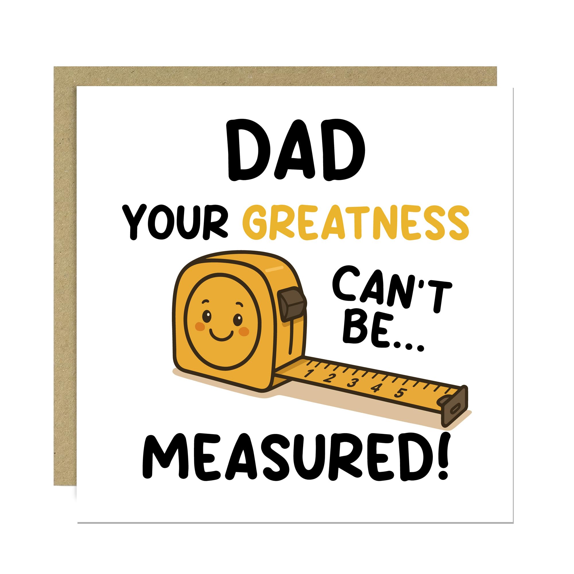RED OCEAN Novelty Dad Card For Father's Day Birthday Joke Humourous Card For Dad From Daughter and Son 145 x 145mm With Kraft Envelope