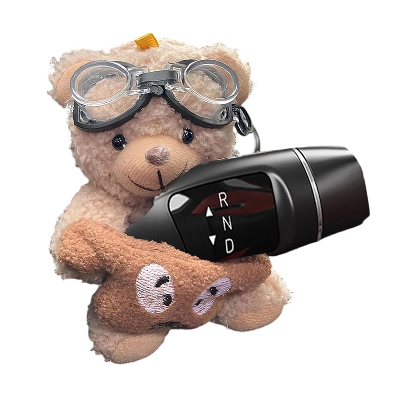 HDOYTXXM Playful Plush Bear Car Dashboard Accessories Gear Shifting Ornament Decorative Doll Suitable for Windshield Wiper Reflector Rearview Ornament