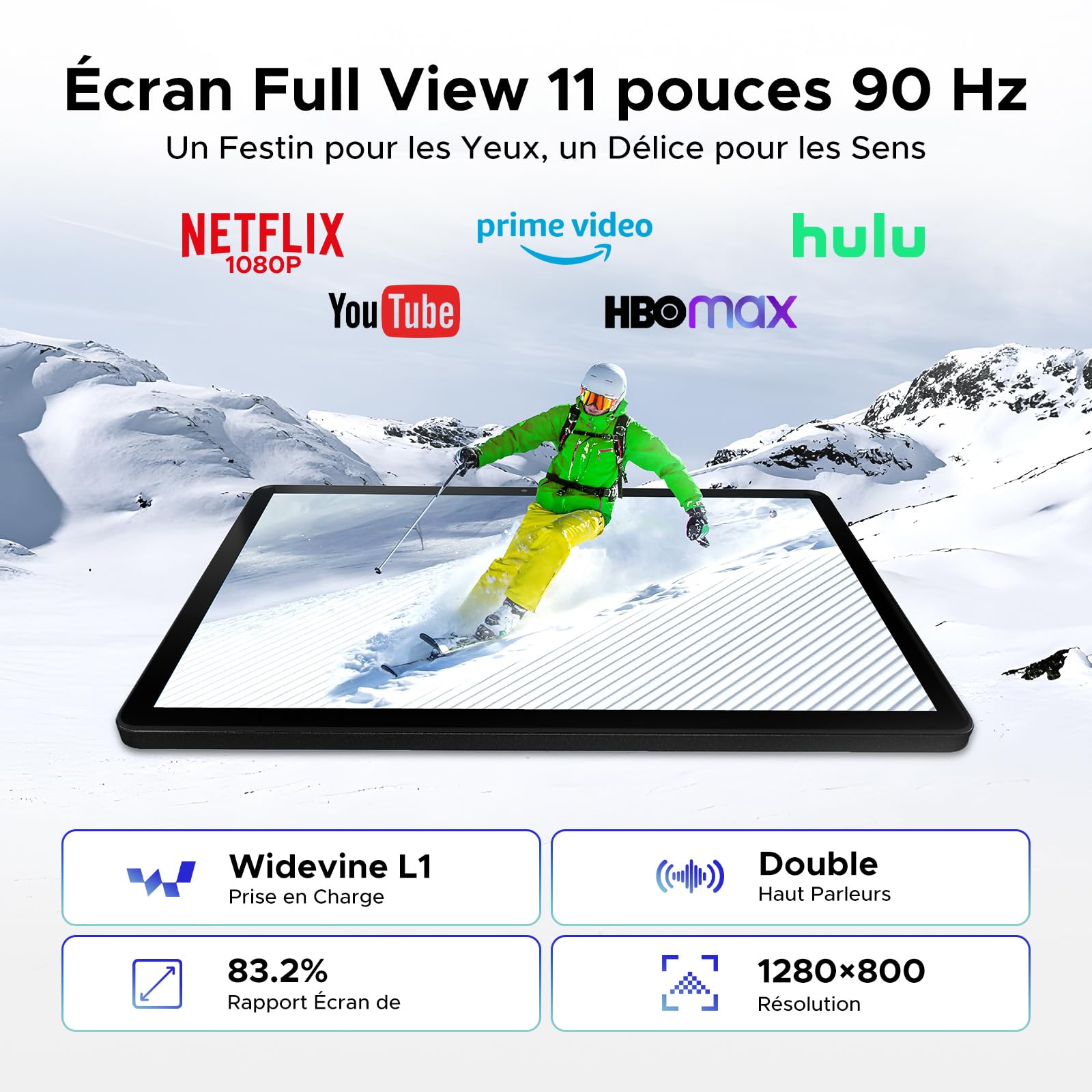 P11 Tablet Android 16, Tablet 11 Pollici con 48 GB RAM + 128 GB ROM/TF 2 TB, T7250 Tablet con Tastiera, Display 90Hz, 8800mAh, Gemini AI, Widevine L1, Face ID, WiFi5, Penna, tastiera, Nero