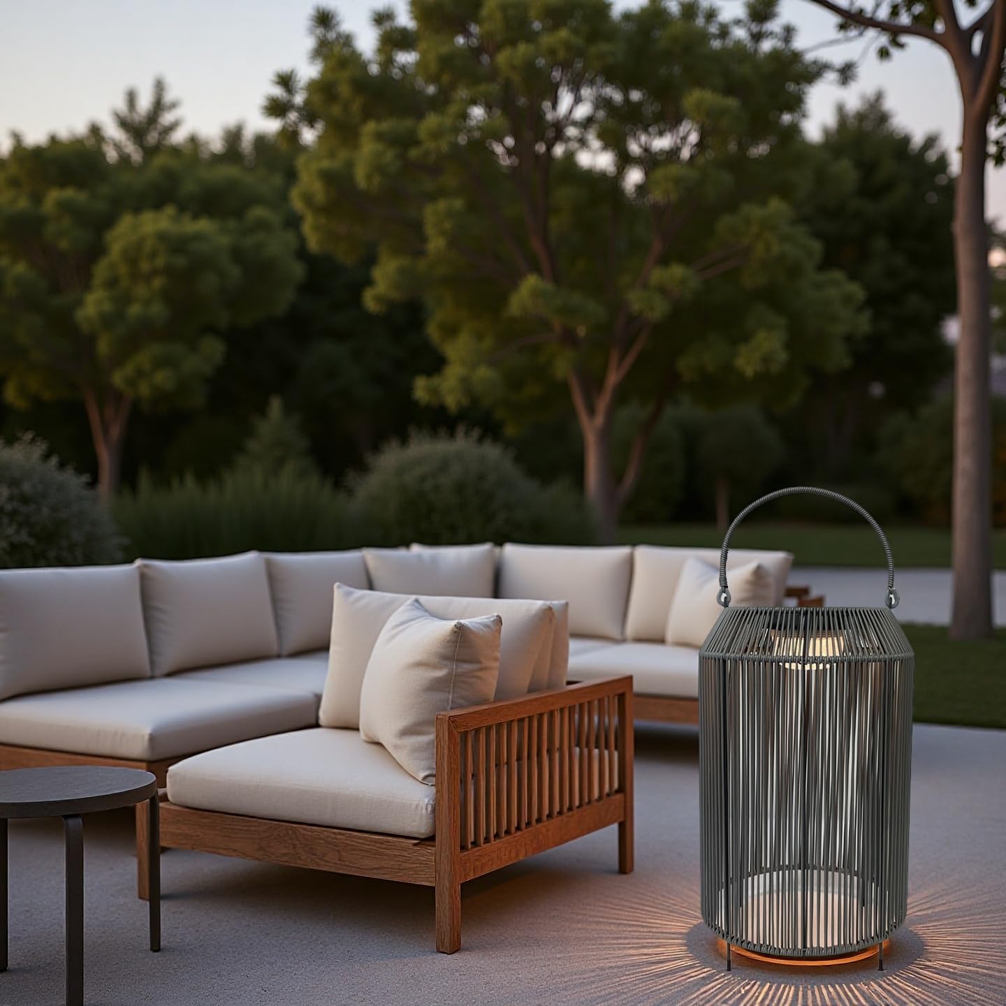 Rattan Solar Rechargeable Lamp Outdoor Solar Light, Ideal for Outdoor or Indoor Use. Rechargable Function Allows it to be Used All Year Round.