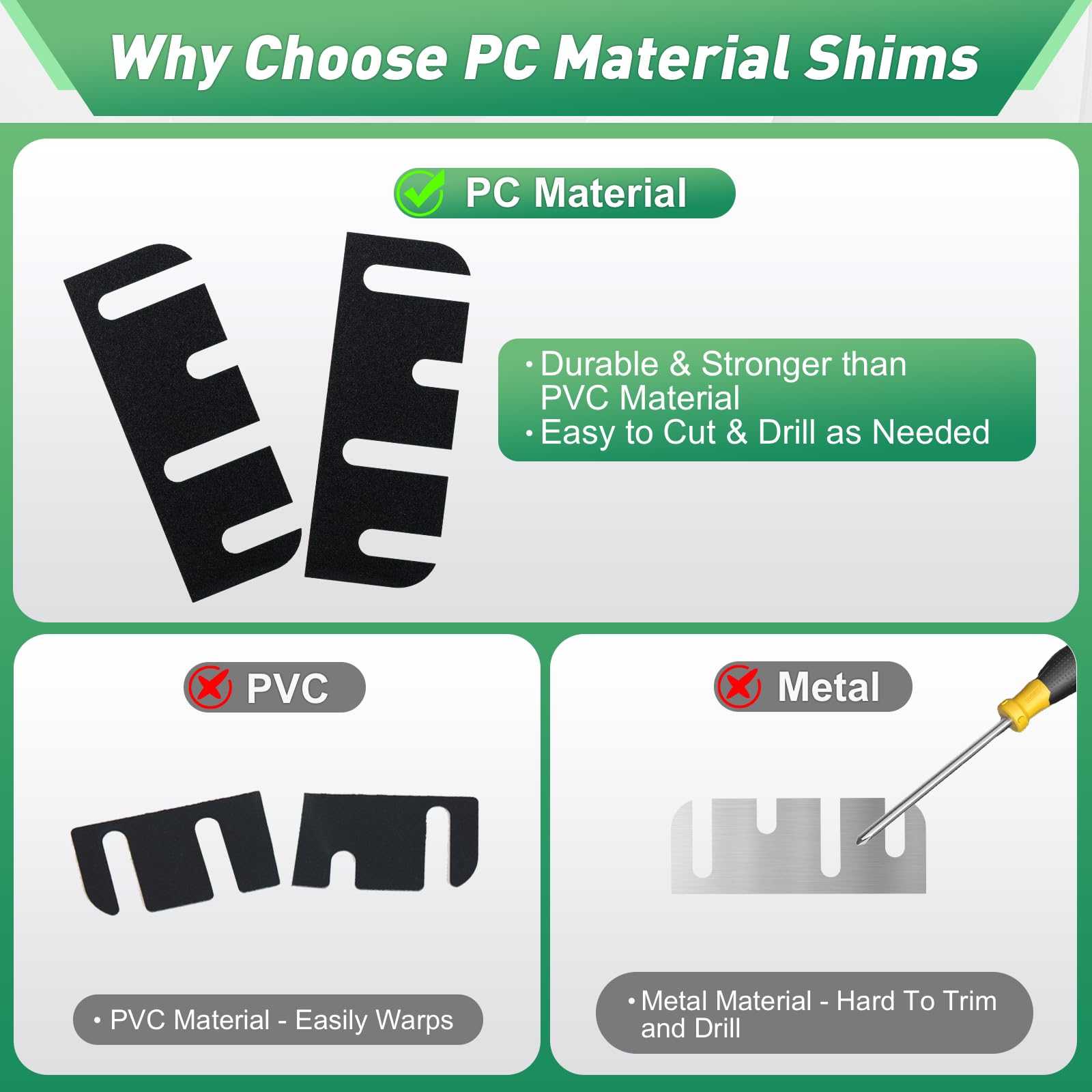 Door Hinge Shims Kit - 28 Piece Alignment -4