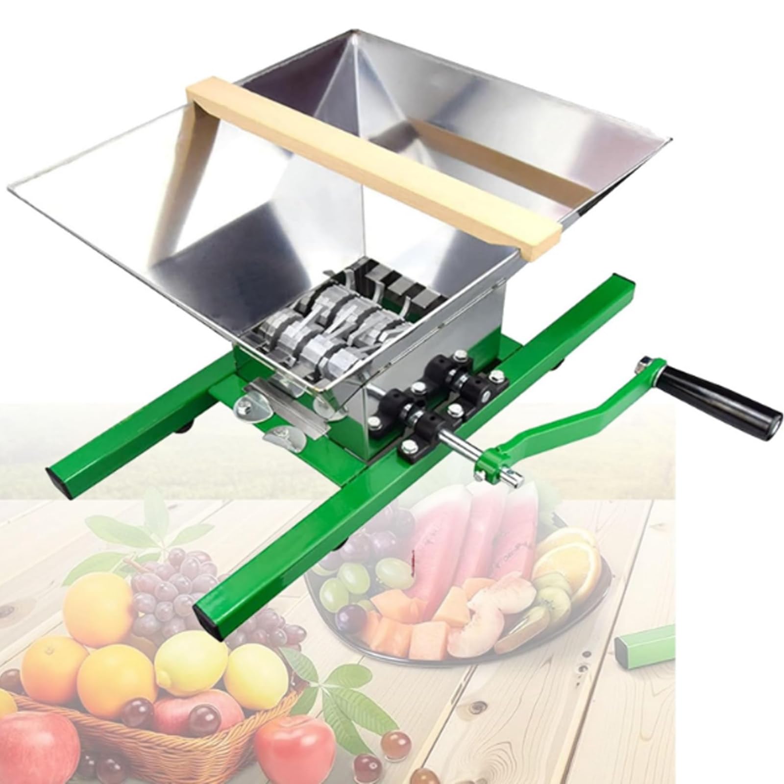 XygZythror 7l Stainless Steel Manual Fruit Crusher, 7l Manual Juicer Grinder, Manual Soft Fruits Vegetables Berries Grape Crusher Grinder, For Crushing Apples Green