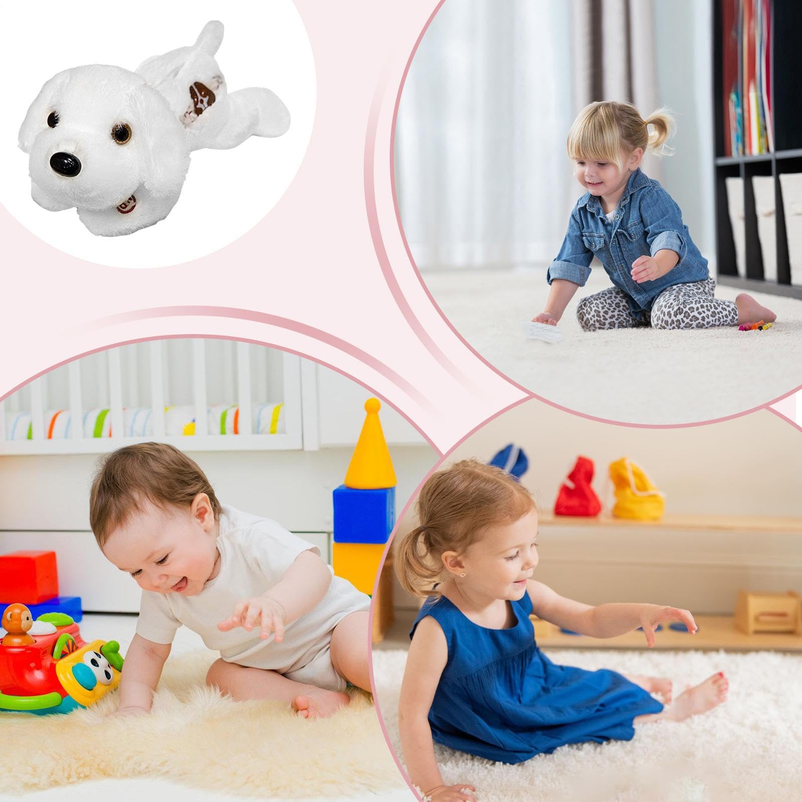 Generico Perro de peluche iluminado, perro de peluche LED - nocturnas en forma de cachorro de | 14 pulgadas iluminan el cachorro de para perros de luz nocturna suave para el compañero de