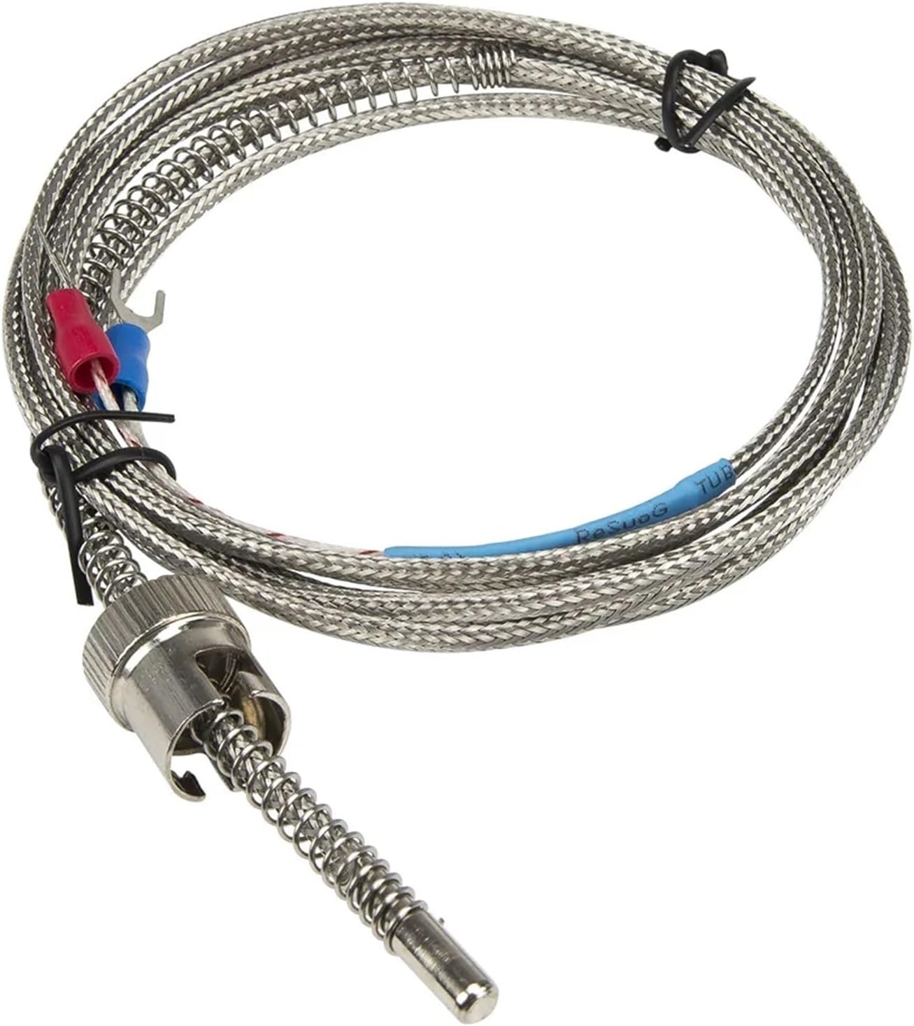 2m KEJ Type Metal Shielded Cable, 11.5mm Hole Diameter, Adjustable Bayonet Cap, Thermocouple Temperature Sensor(J)