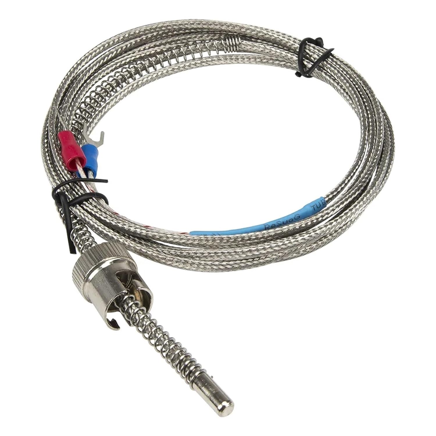 FTARS02 K E J Type 2m Metal Screening Cable 11.5mm Hole Diameter Adjustable Bayonet Cap Thermocouple 1Pcs(K)