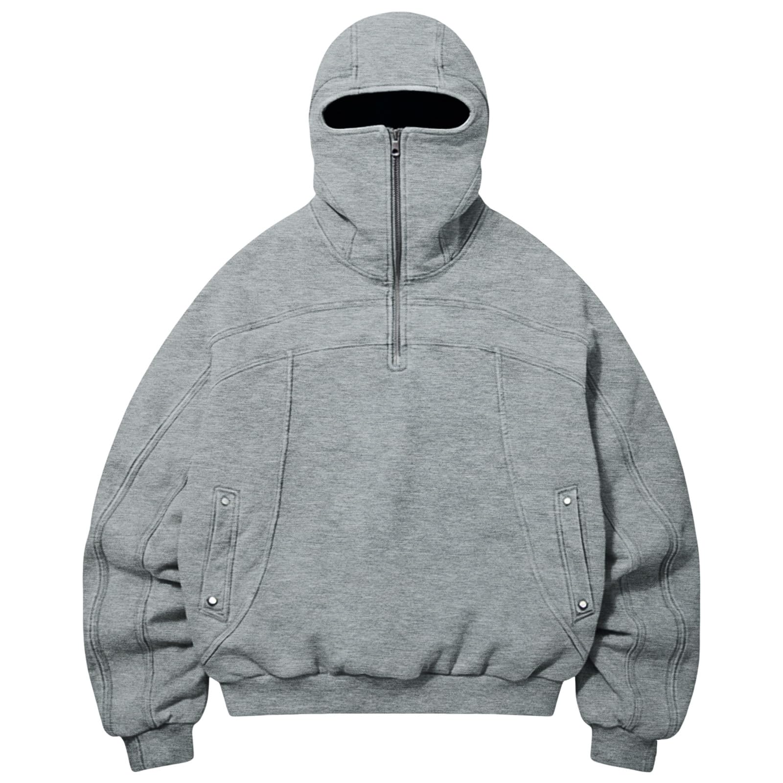 Sudadera con Capucha para Hombre Sudaderas con Capucha De Gran Tamaño Cremallera Y Bolsillo Sudadera para Hombre Y Pasamontañas