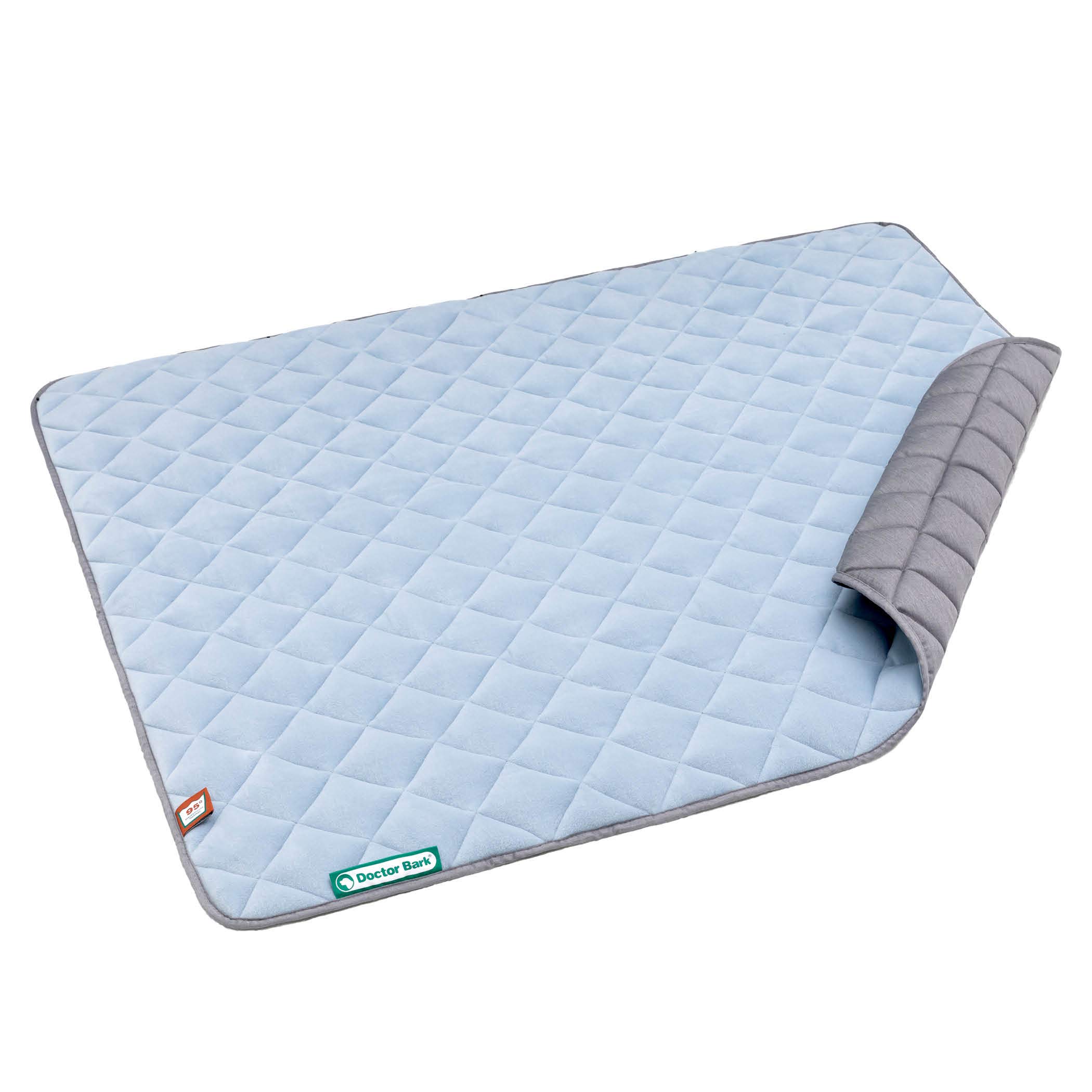 Doctor Bark Manta para perros de forro polar, reversible, mullida, robusta y mullida, para perros muy grandes, lavable hasta 95 °C (azul cielo/gris claro, XXL – 140 x 110 cm)
