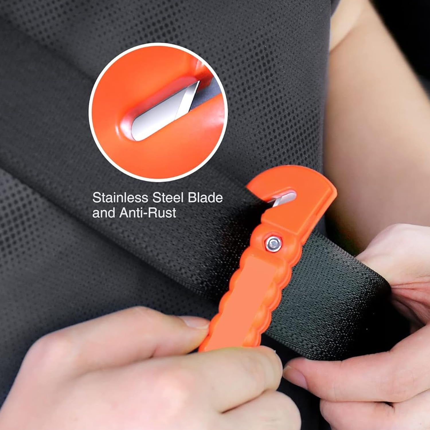 Safepro X Glass Breaker 3-in-1 Car Safety Hammer - Window Breaker & Seatbelt Cutter (Emergency Escape Tool) Emergency Hammer For Cars Safe Pro X Car Window Breaker