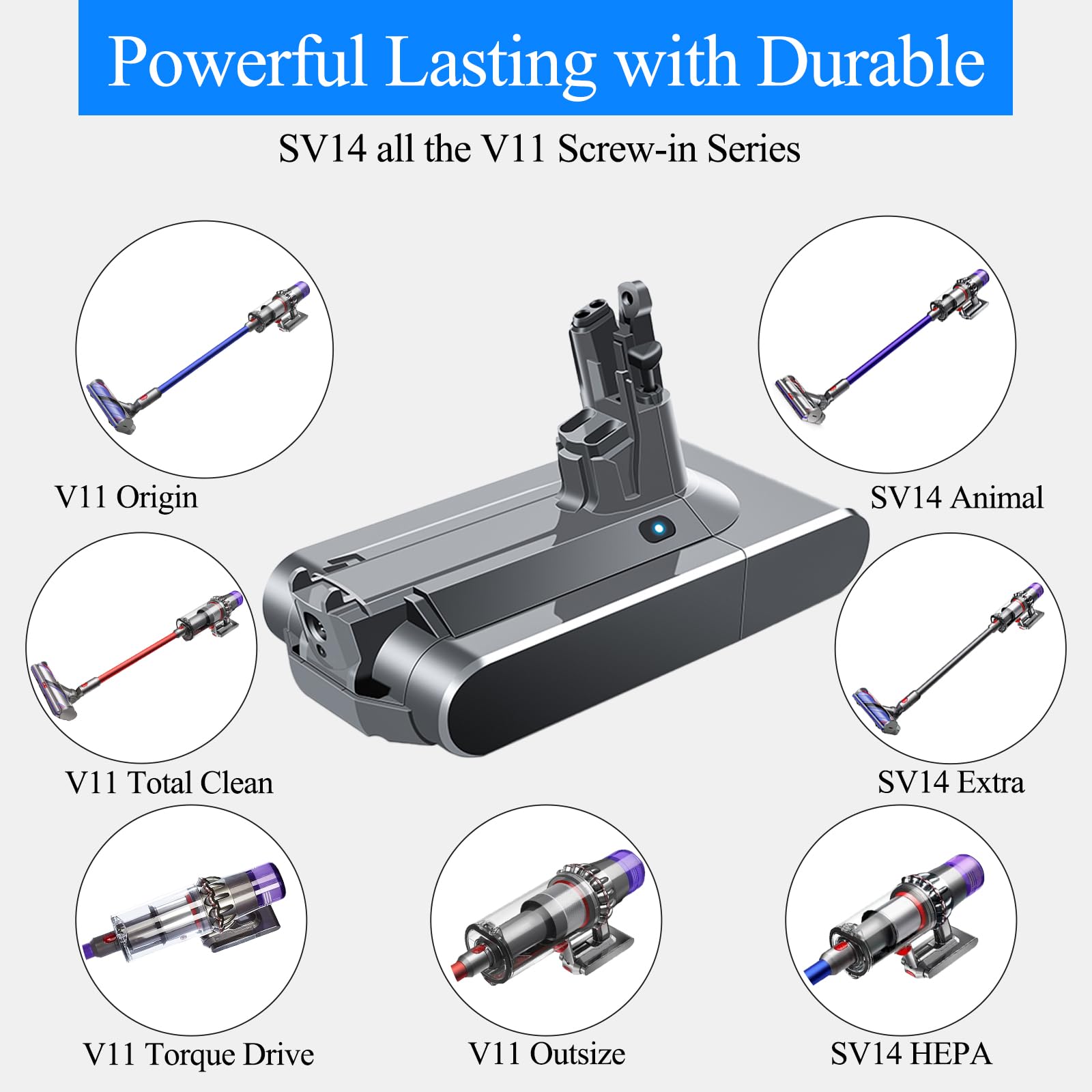 DTK V11 Dyson sv14 Absolute Fluffy aspiradora sin Cuerda reemplaza