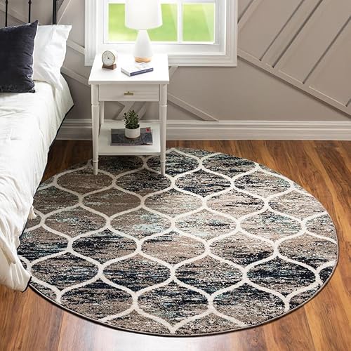 Miniatura 465 de Rugs.com Lattice Frieze Collection Alfombra – 4 x 6 pies, alfombra mediana negra perfecta para salas de estar, comedores grandes, planos abiertos